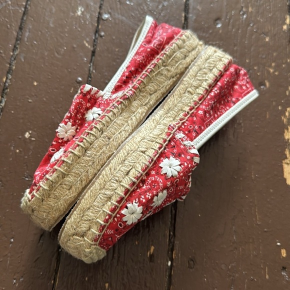 Jack Rogers 1960 picnic cotton woven espadrilles NWOT 6.5 - Picture 2 of 6